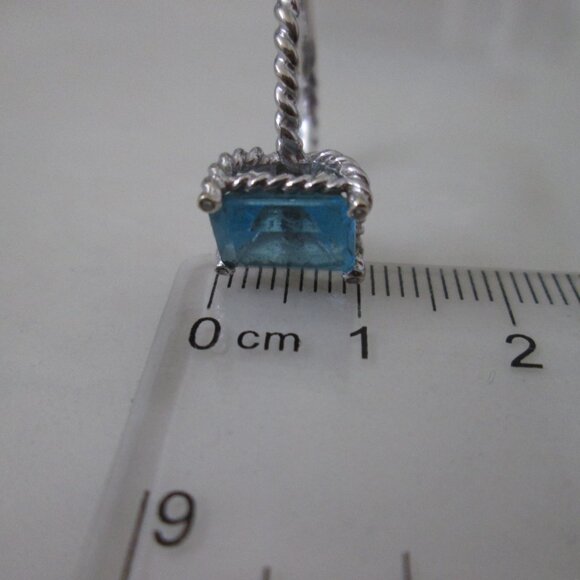 BH EFFY 14k white gold blue topaz diamond ring - Picture 4 of 5